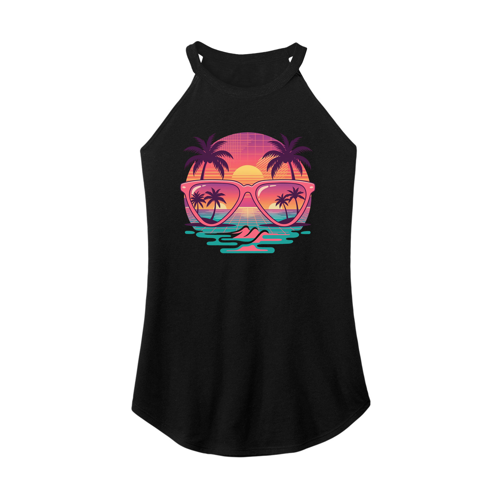 Womens X-Small Black Rocker Tank Top