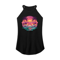 Womens X-Small Black Rocker Tank Top
