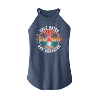 Womens X-Small Navy Heather Rocker Tank Top
