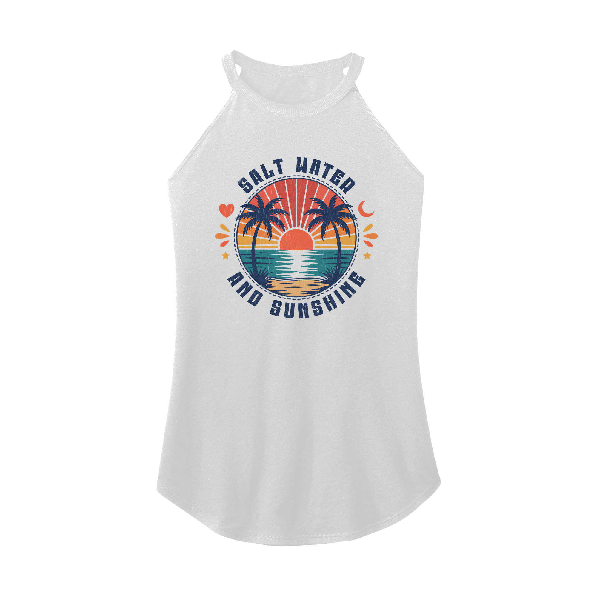 Womens X-Small White Rocker Tank Top