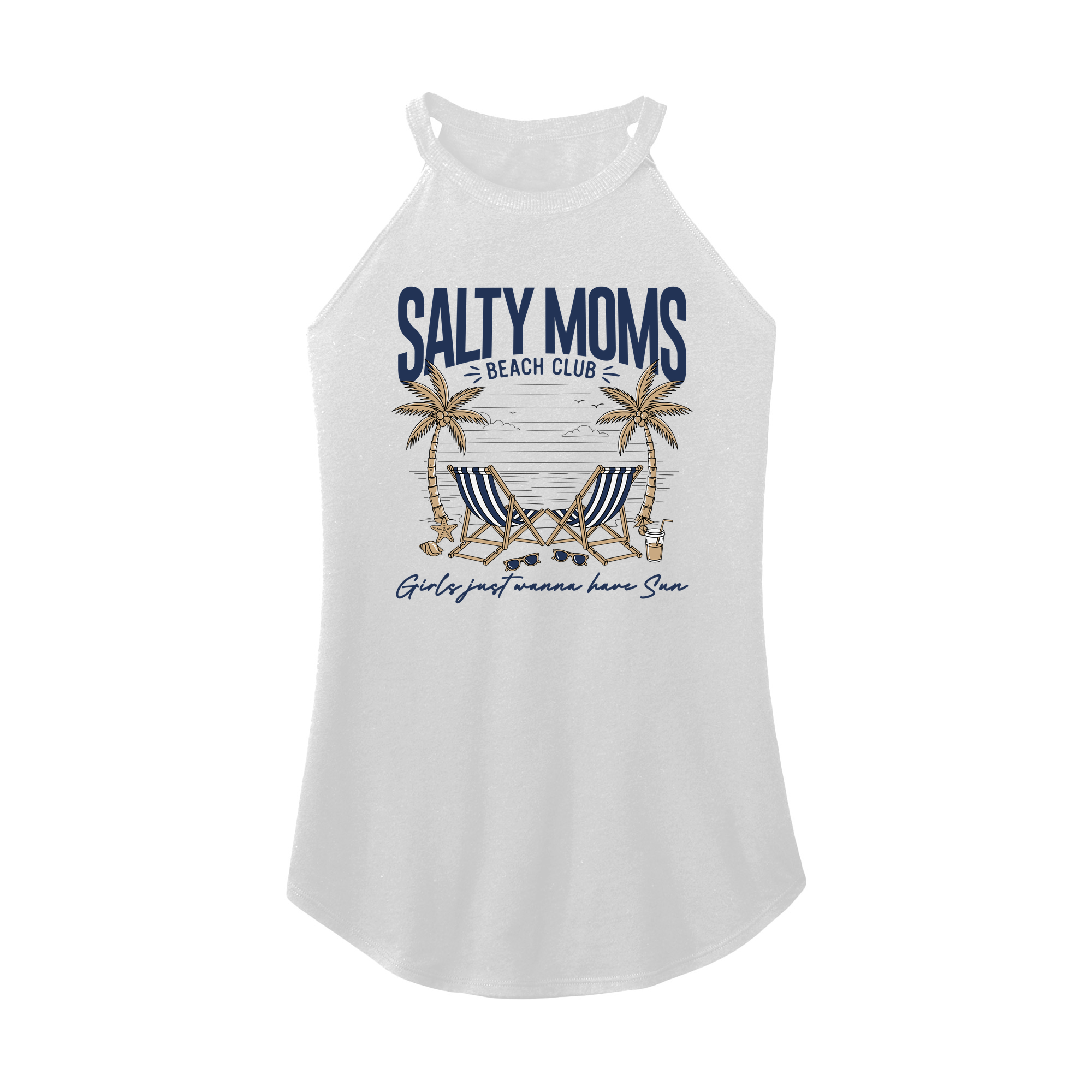 Womens X-Small White Rocker Tank Top