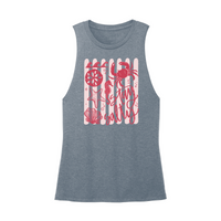 Womens X-Small Teal Muscle Tank