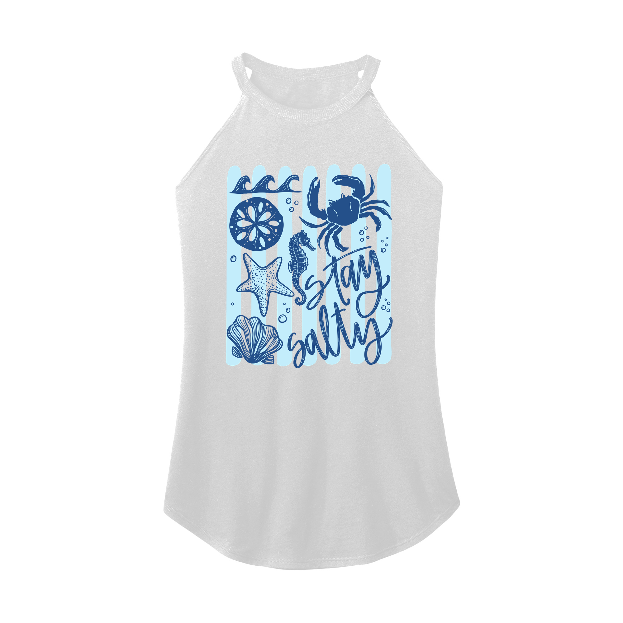 Womens X-Small White Rocker Tank Top