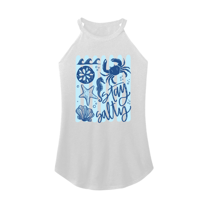 Womens X-Small White Rocker Tank Top
