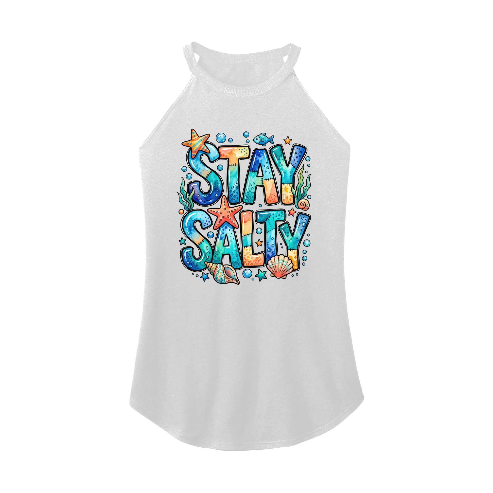 Womens X-Small White Rocker Tank Top