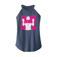 Womens X-Small Navy Heather Rocker Tank Top