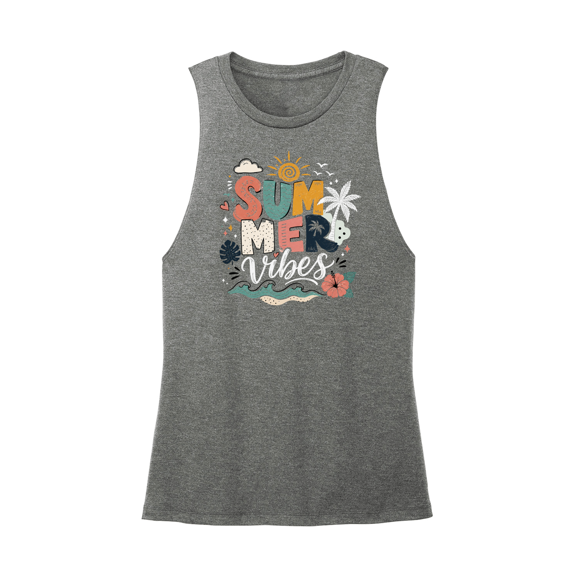 Womens X-Small Dark Gray Muscle Tank