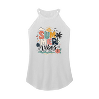 Womens X-Small White Rocker Tank Top