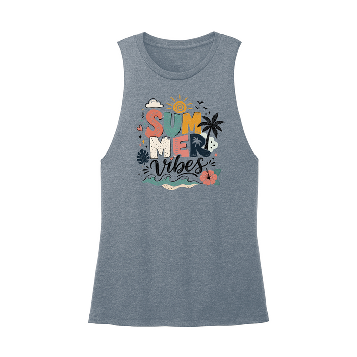 Womens X-Small Teal Muscle Tank