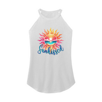 Womens X-Small White Rocker Tank Top