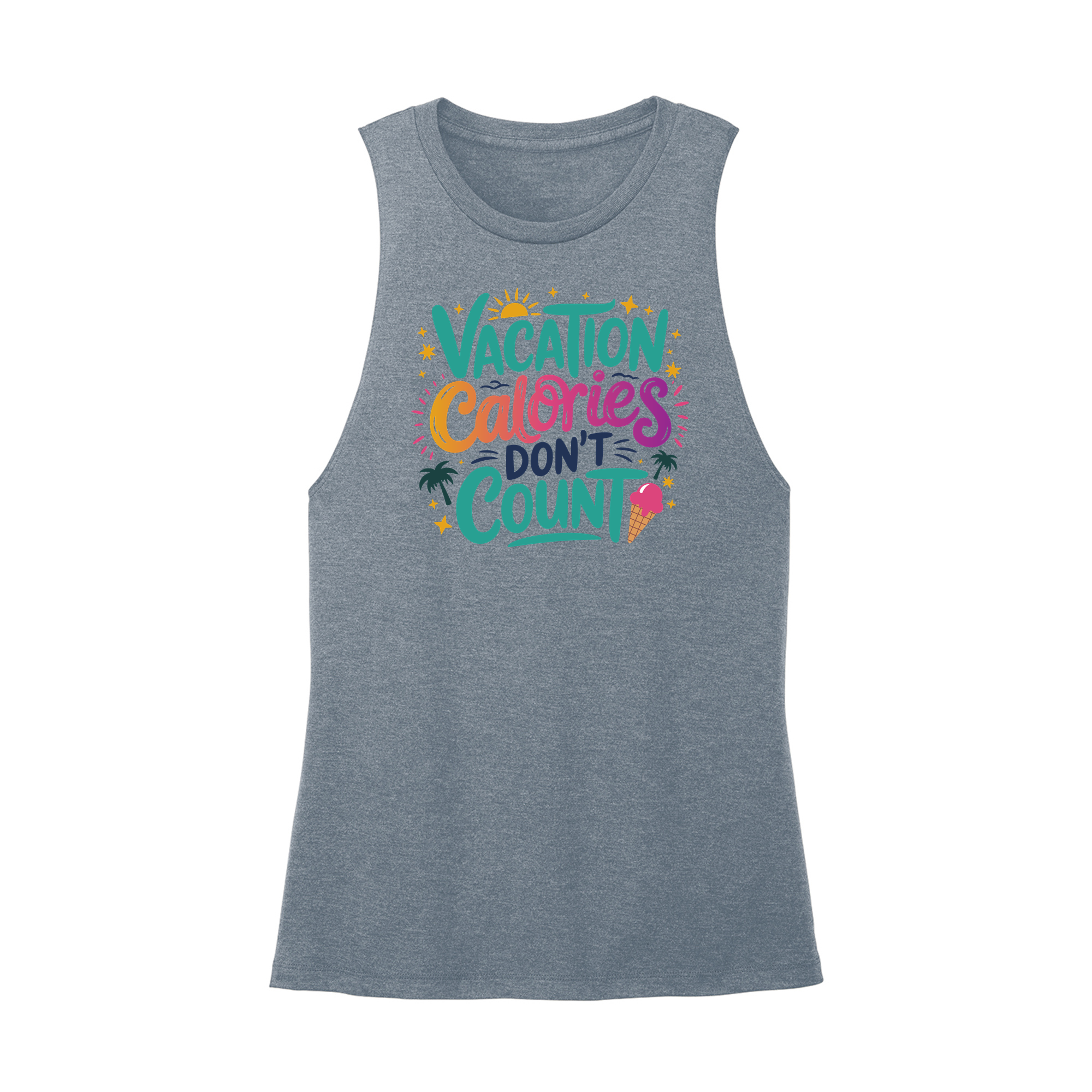Womens X-Small Teal Muscle Tank