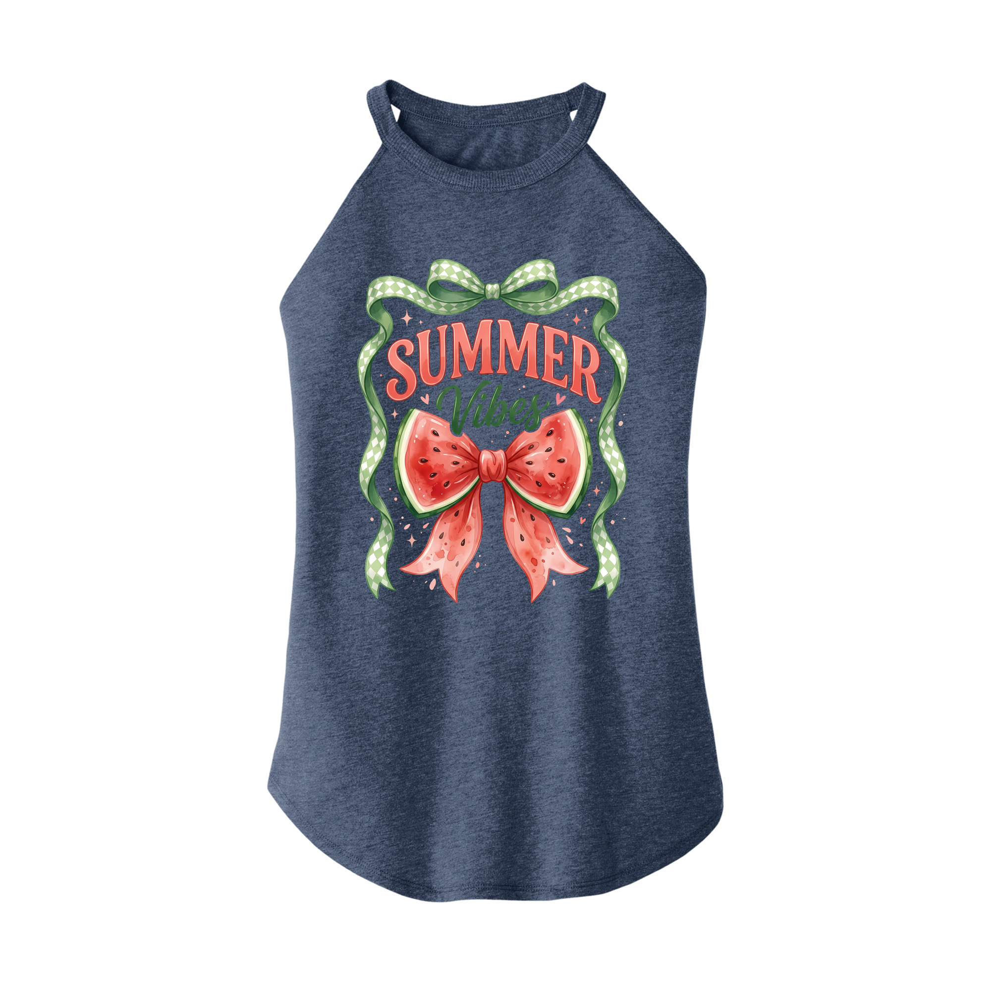 Womens X-Small Navy Heather Rocker Tank Top