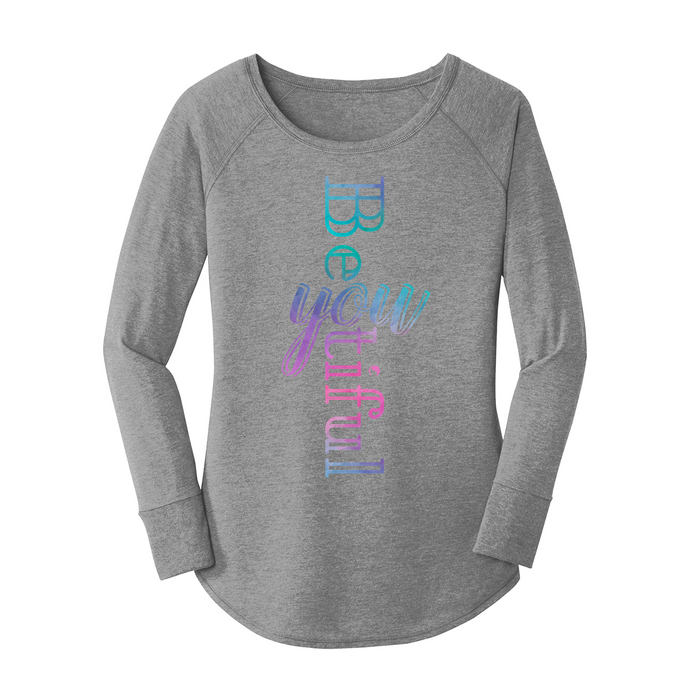 Womens X-Small Grey Long Sleeve Tunic Tee