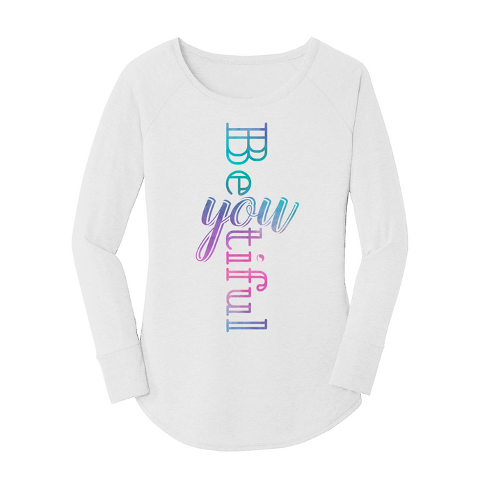 Womens X-Small White Long Sleeve Tunic Tee