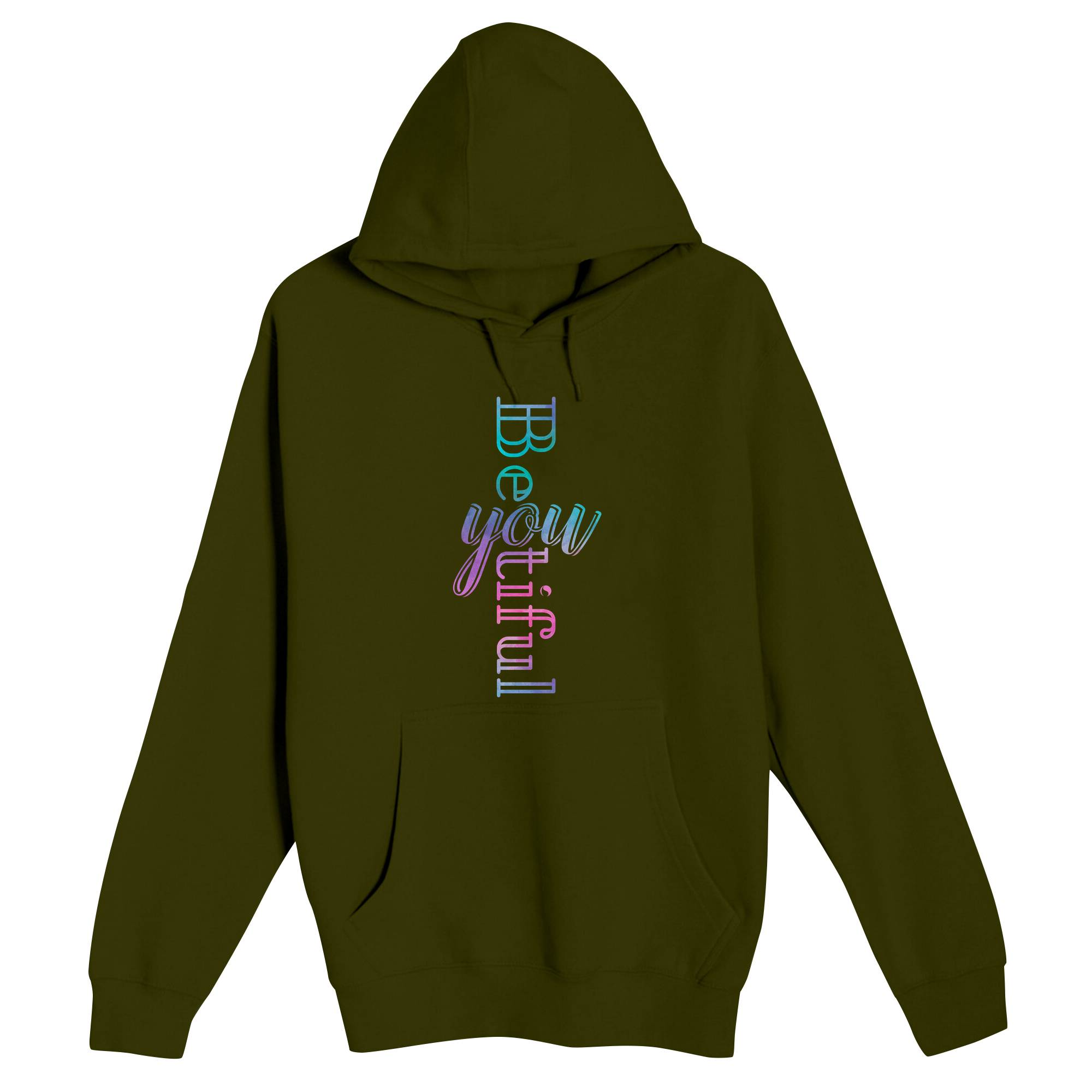 Unisex Small Army Pullover Hooded Sweatshirt