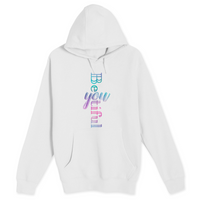 Unisex Small White Pullover Hooded Sweatshirt