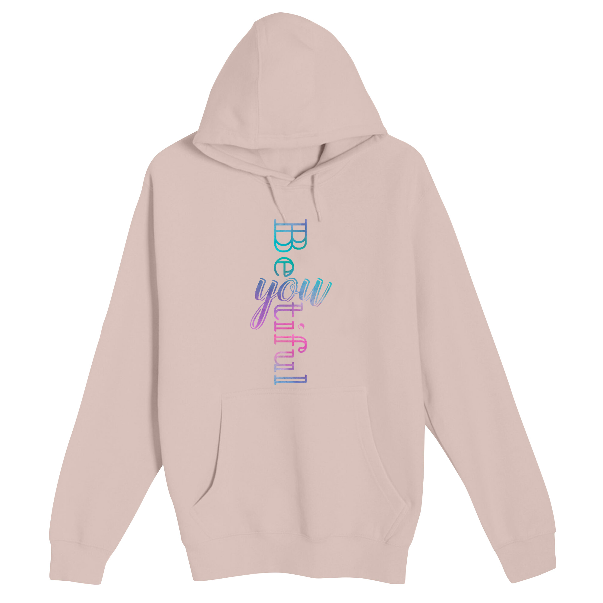 Unisex Small Light Pink Pullover Hooded Sweatshirt