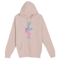 Unisex Small Light Pink Pullover Hooded Sweatshirt