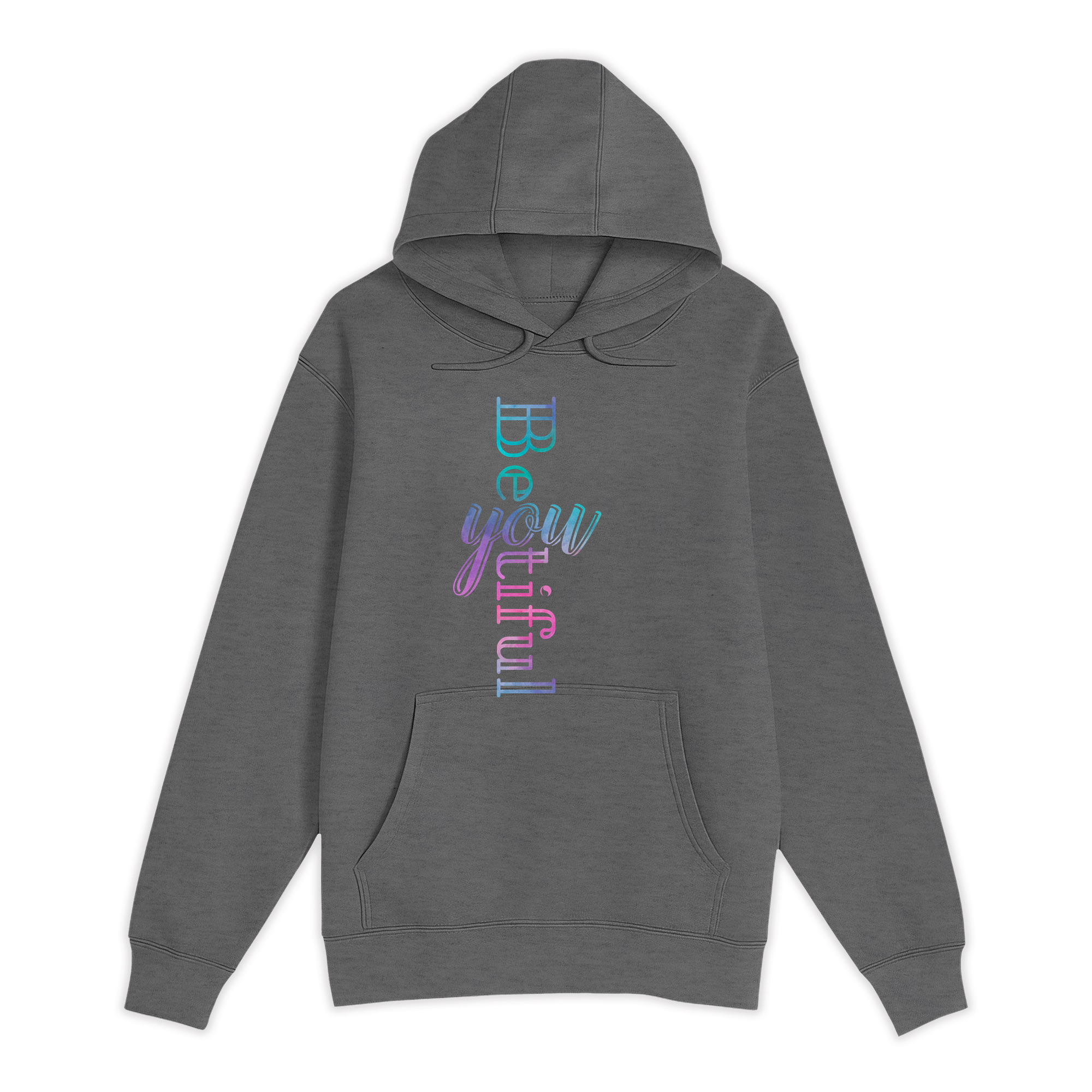 Unisex Small Charcoal Heather Pullover Hooded Sweatshirt