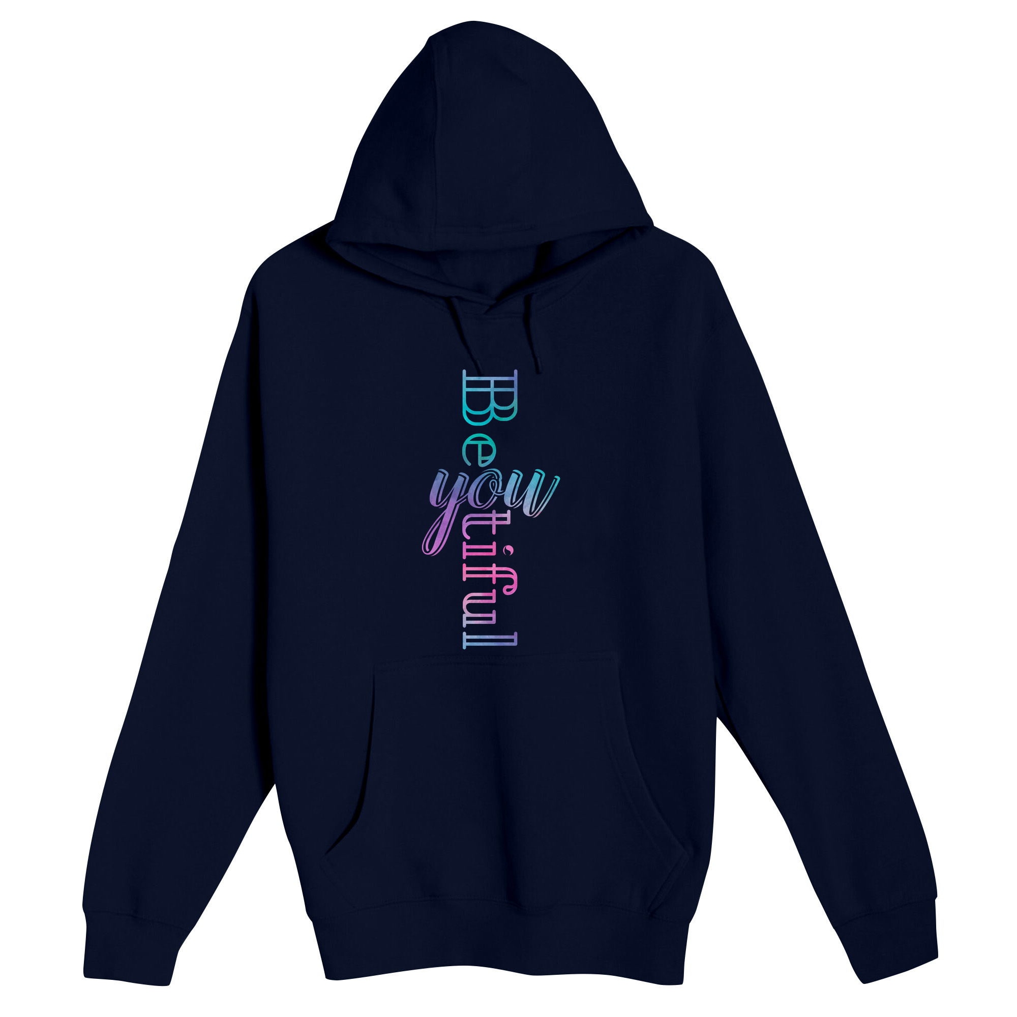 Unisex Small Navy Pullover Hooded Sweatshirt