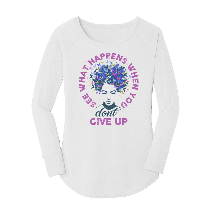 Womens X-Small White Long Sleeve Tunic Tee