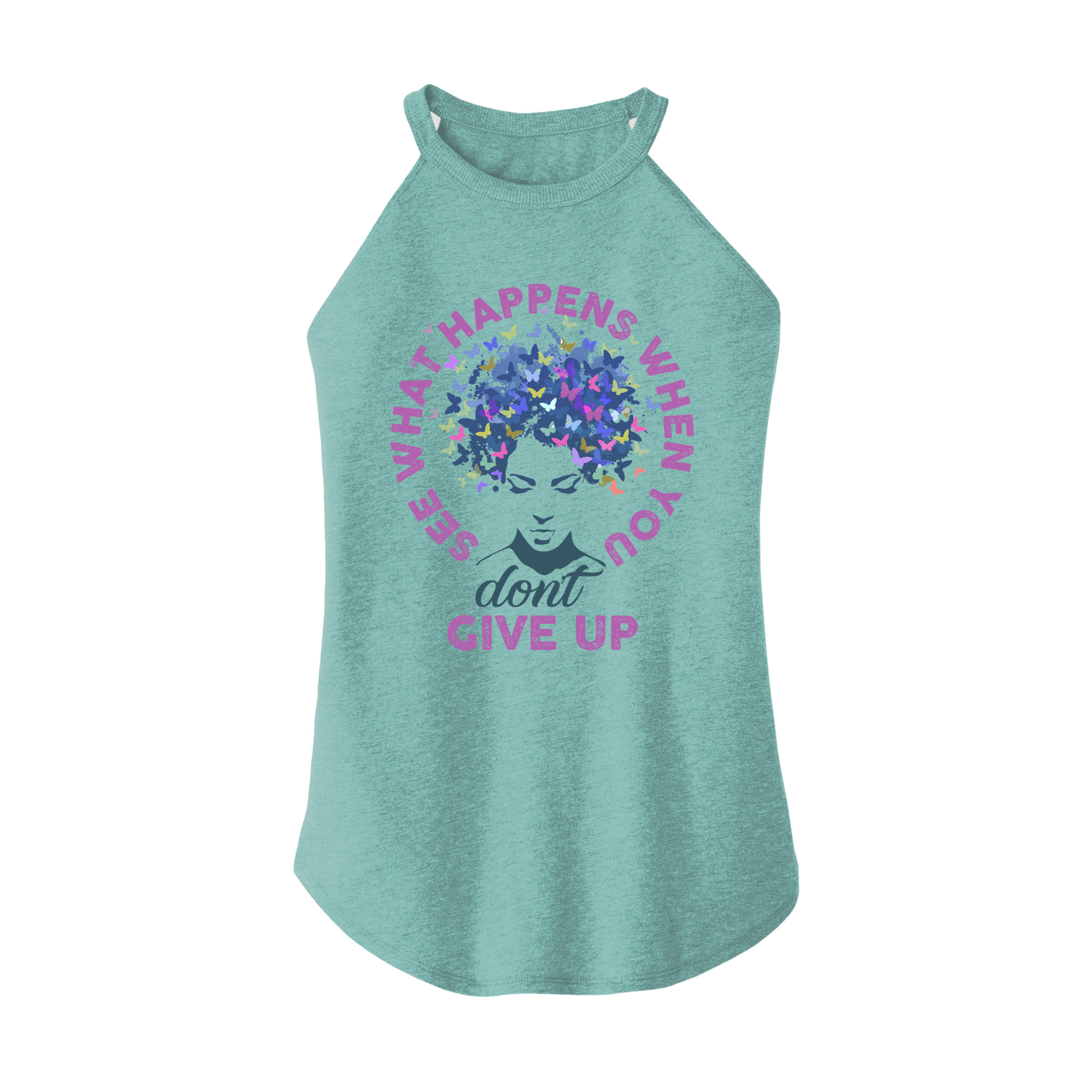Womens X-Small Teal Rocker Tank Top