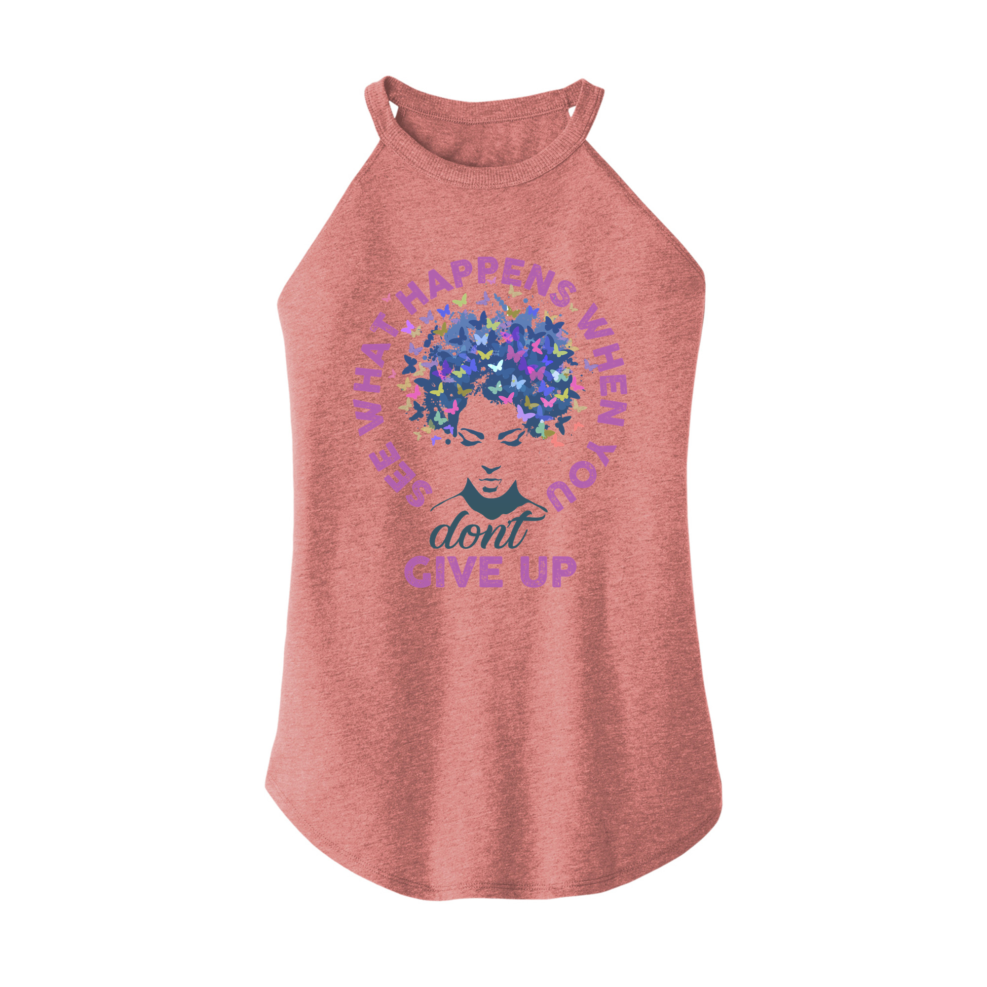 Womens X-Small Light Pink Rocker Tank Top