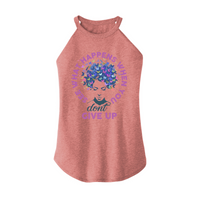 Womens X-Small Light Pink Rocker Tank Top
