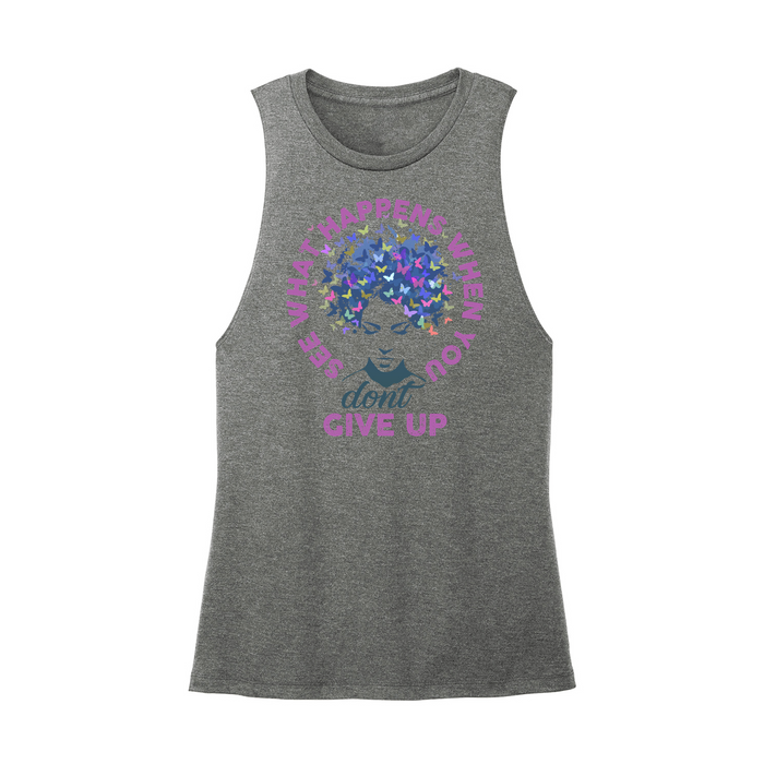 Womens X-Small Dark Gray Muscle Tank