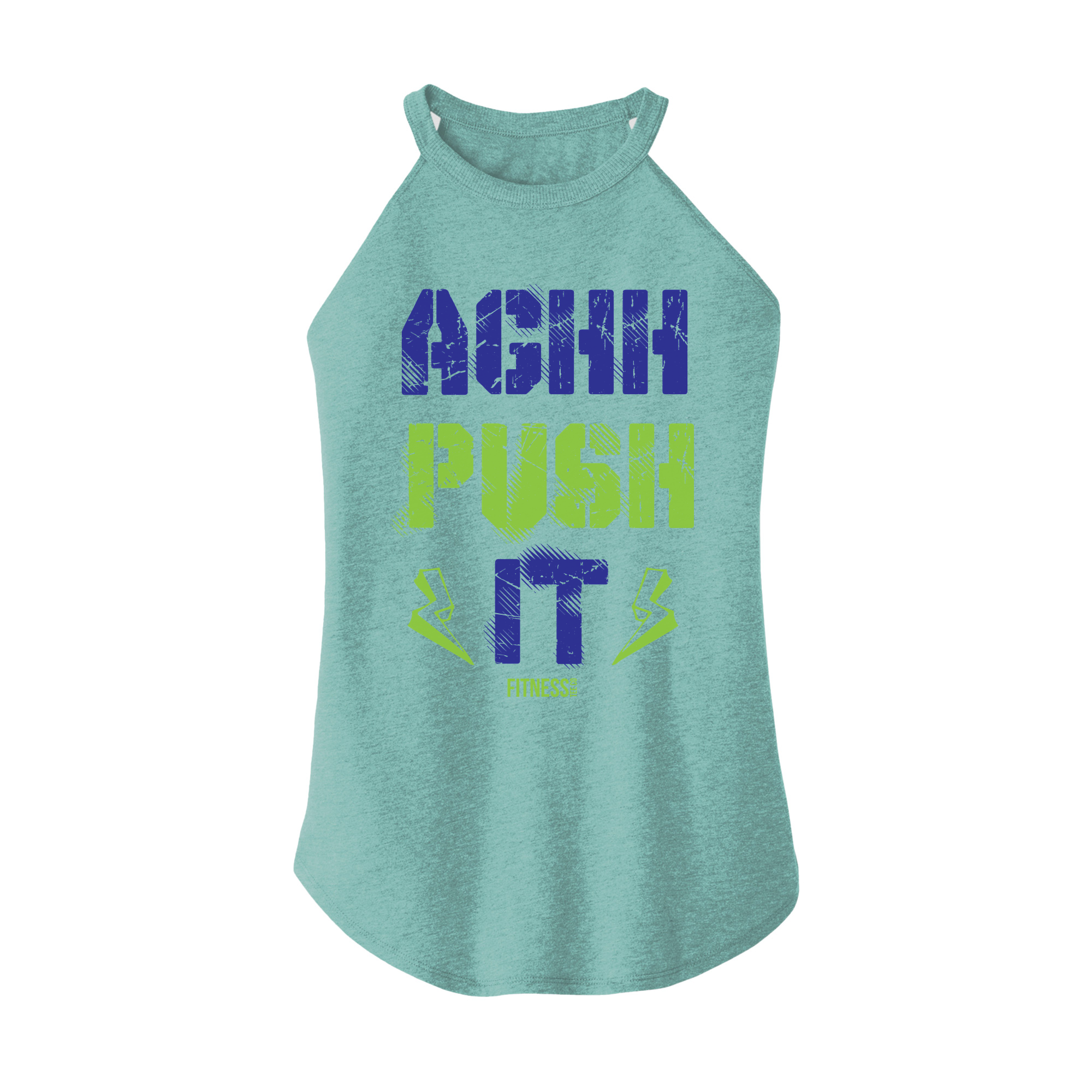 Womens X-Small Teal Rocker Tank Top