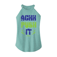 Womens X-Small Teal Rocker Tank Top