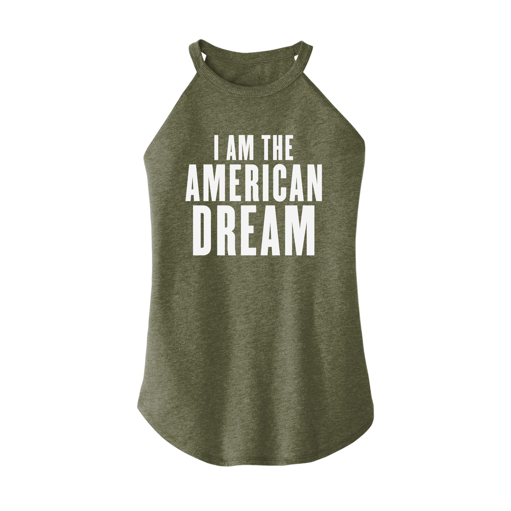 Womens X-Small Military Green Rocker Tank Top