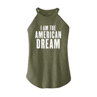 Womens X-Small Military Green Rocker Tank Top