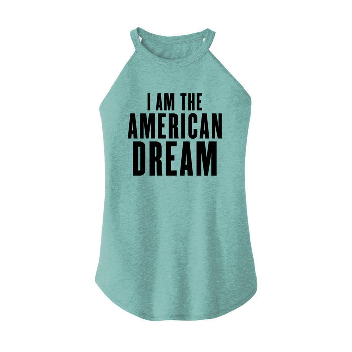 Womens X-Small Teal Rocker Tank Top