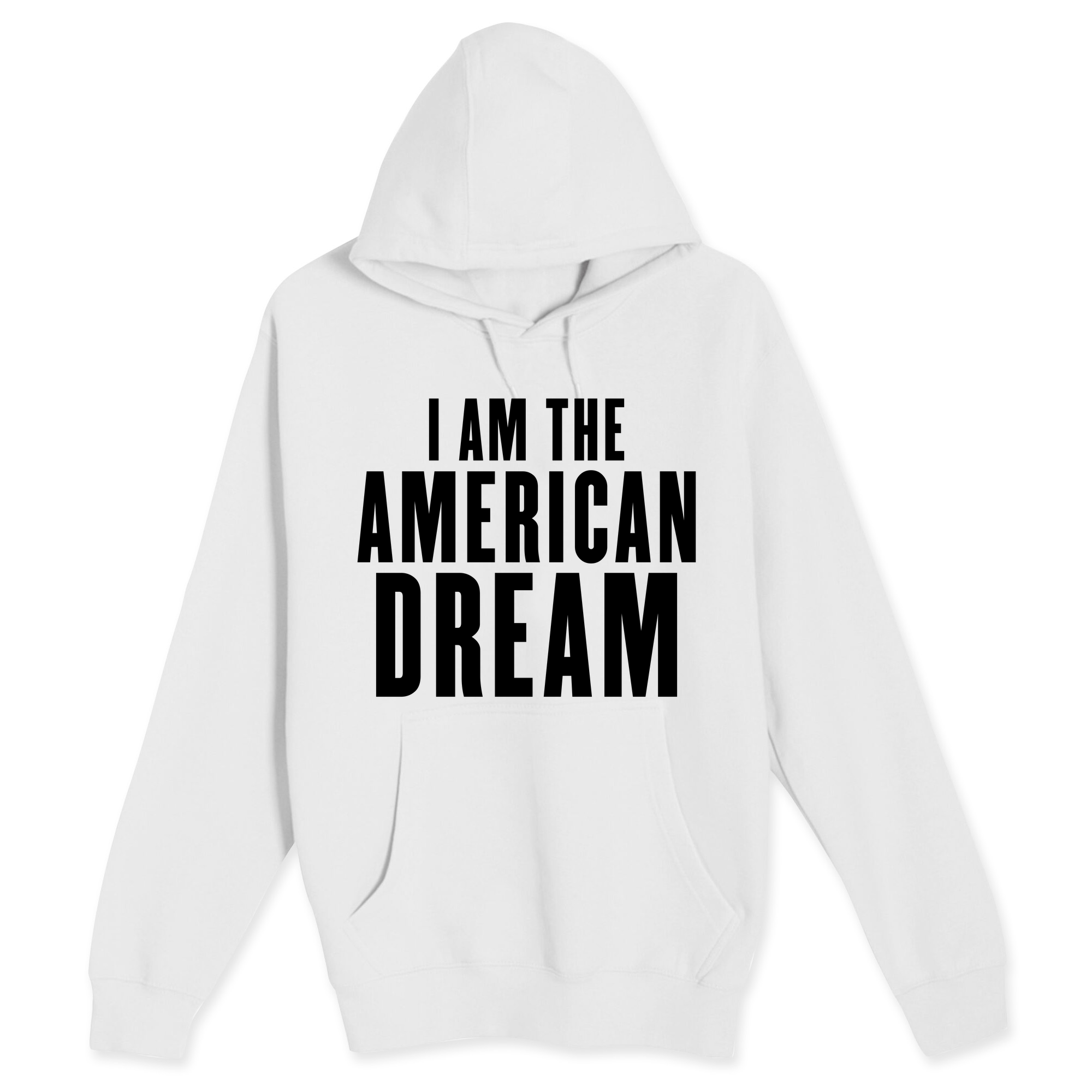 Unisex Small White Pullover Hooded Sweatshirt