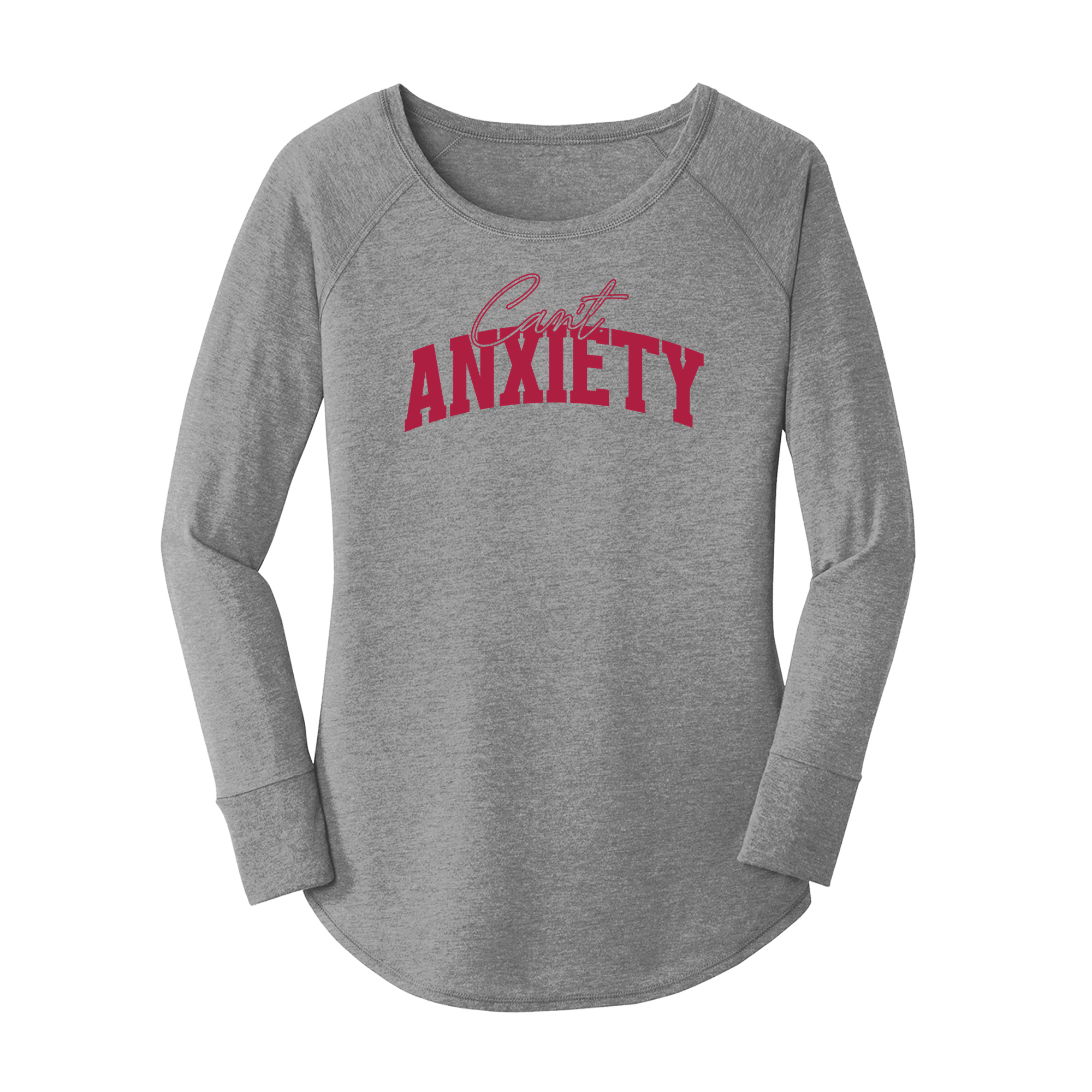 Womens X-Small Grey Long Sleeve Tunic Tee