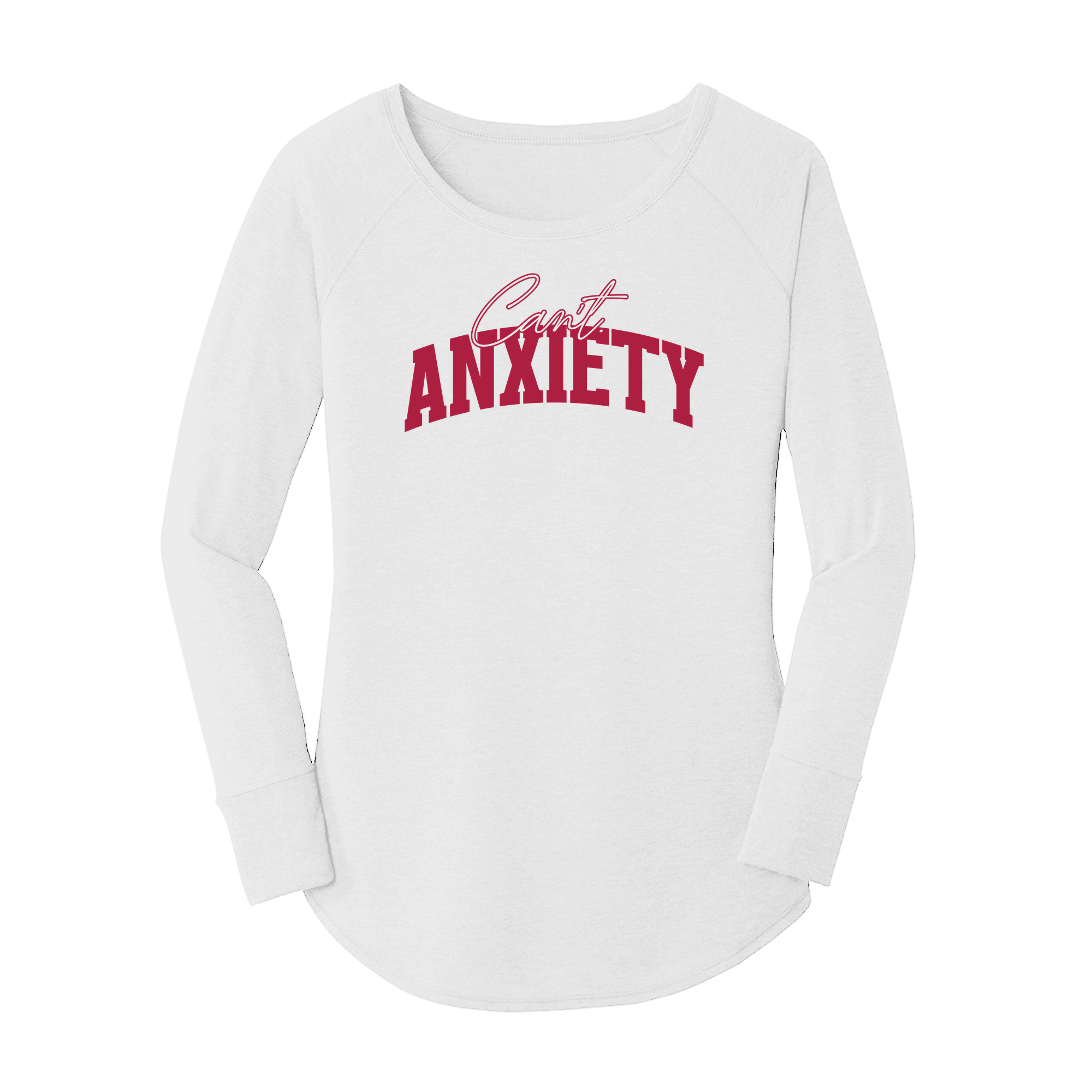 Womens X-Small White Long Sleeve Tunic Tee