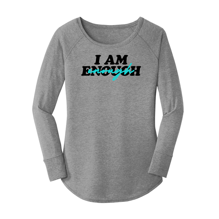 Womens X-Small Grey Long Sleeve Tunic Tee