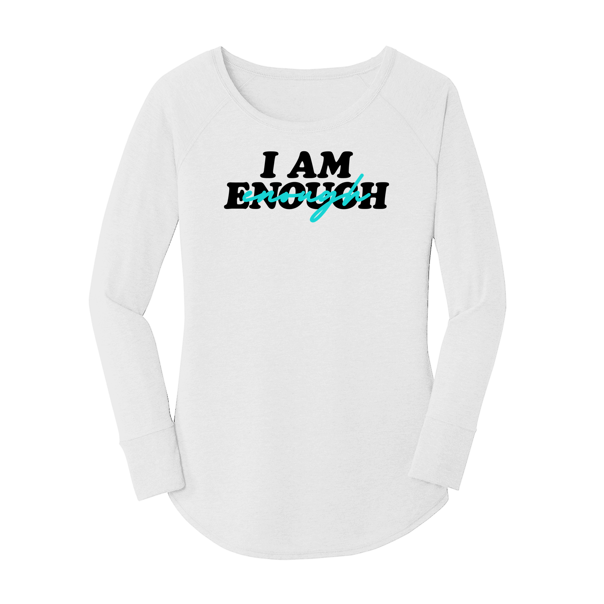 Womens X-Small White Long Sleeve Tunic Tee