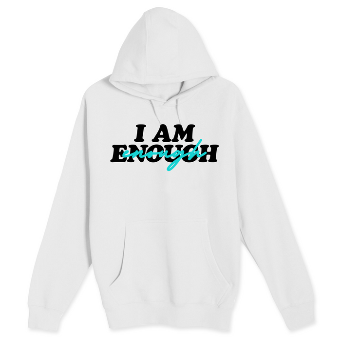 Unisex Small White Pullover Hooded Sweatshirt