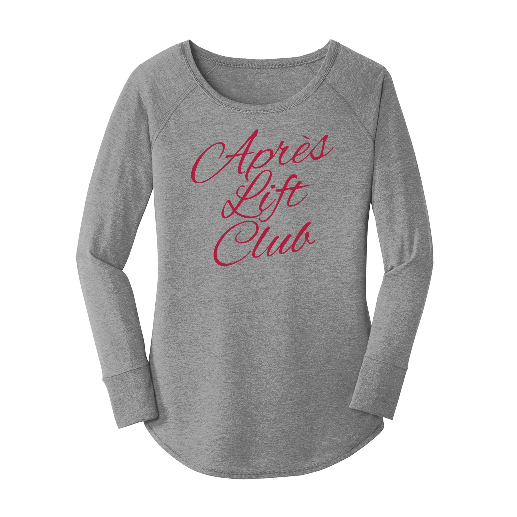 Womens X-Small Grey Long Sleeve Tunic Tee