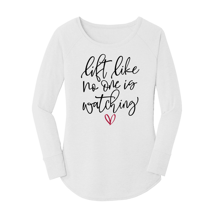 Womens X-Small White Long Sleeve Tunic Tee