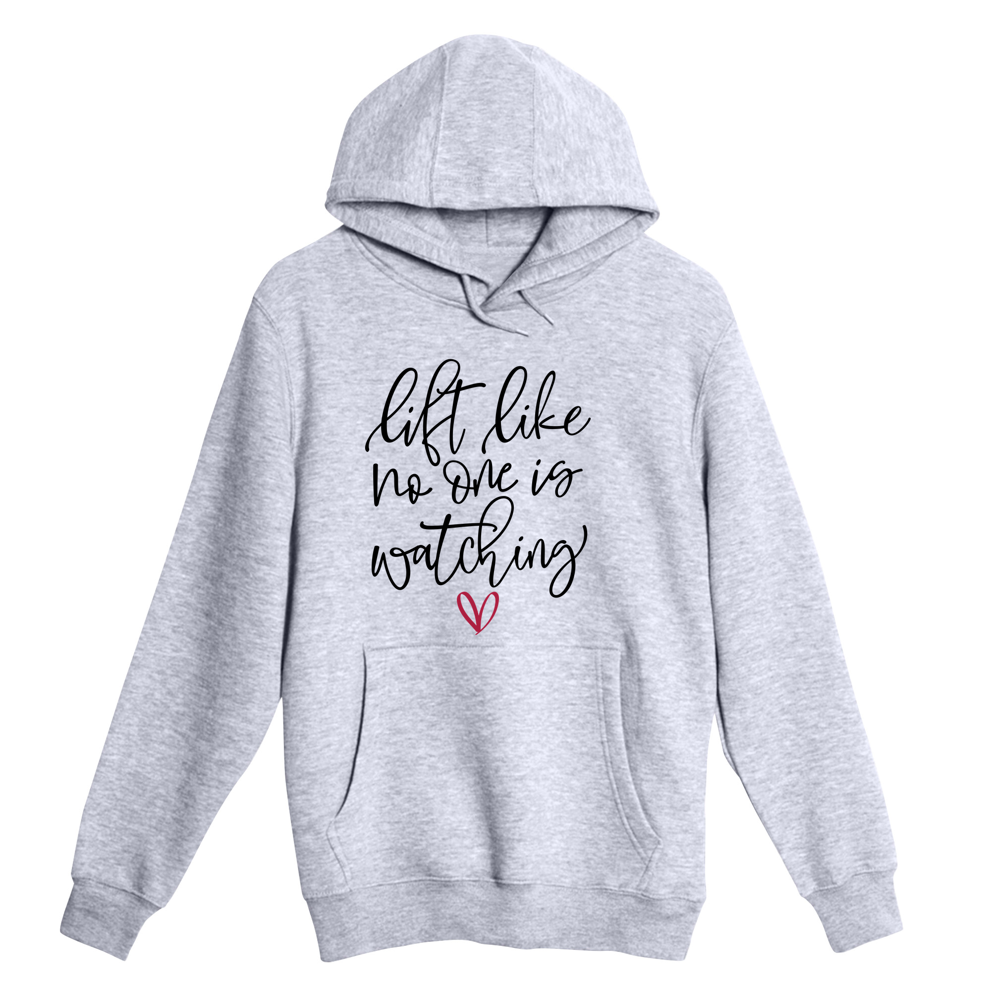 Unisex Small Heather Gray Pullover Hooded Sweatshirt