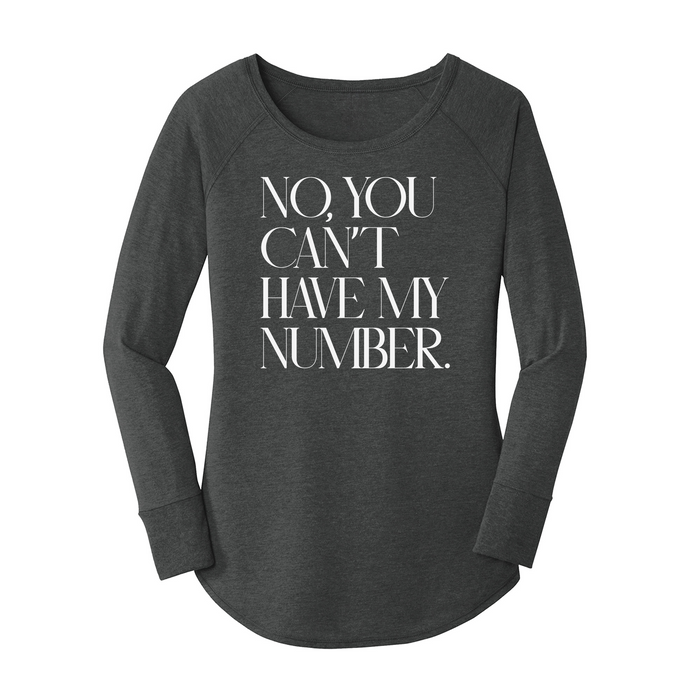 Womens X-Small Dark Heather Gray Long Sleeve Tunic Tee
