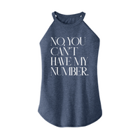 Womens X-Small Navy Heather Rocker Tank Top