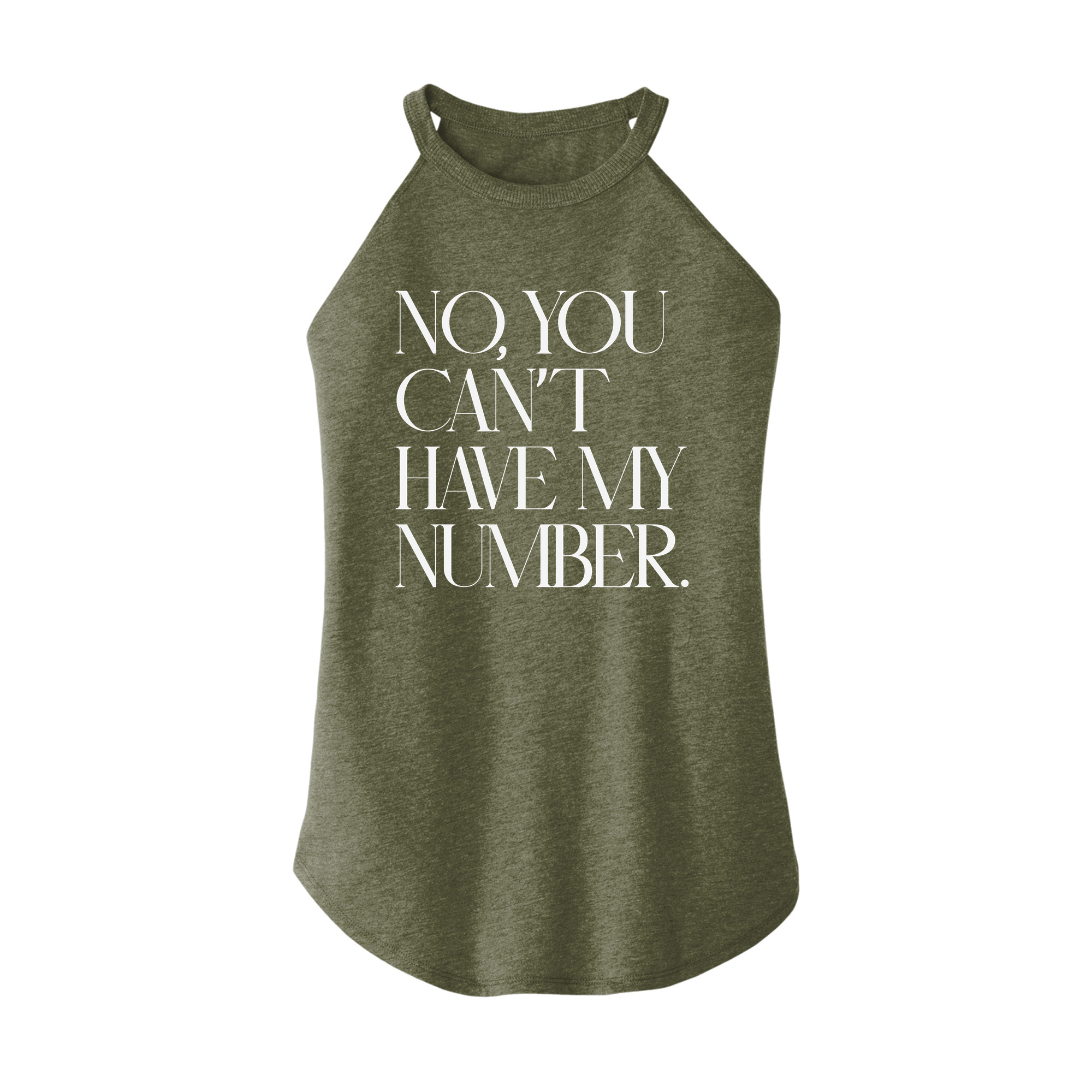 Womens X-Small Military Green Rocker Tank Top