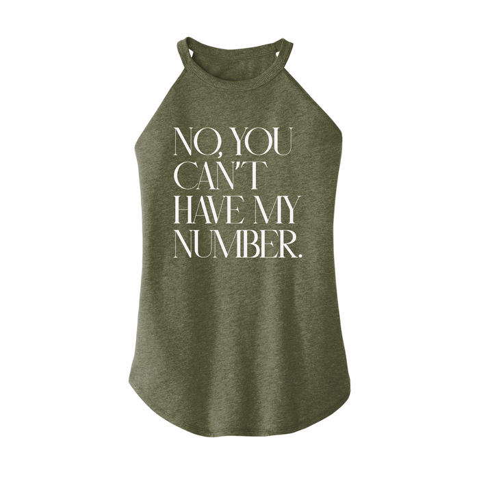 Womens X-Small Military Green Rocker Tank Top