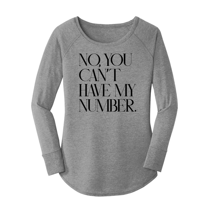Womens X-Small Grey Long Sleeve Tunic Tee
