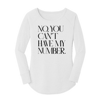 Womens X-Small White Long Sleeve Tunic Tee