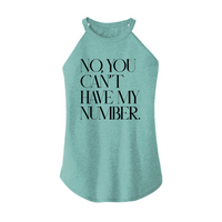 Womens X-Small Teal Rocker Tank Top